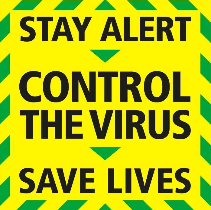 Stay alert message